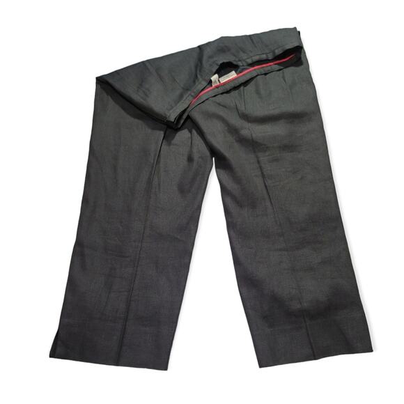 Valerie Stevens Collection Black Grey Linen Blend Trouser Pants Size 14 - Picture 4 of 9